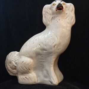 Antique Victorian 13 1/2" Tall Staffordshire Dog Figurine